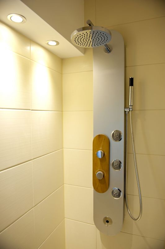 Modern Shower with Multiple Heads